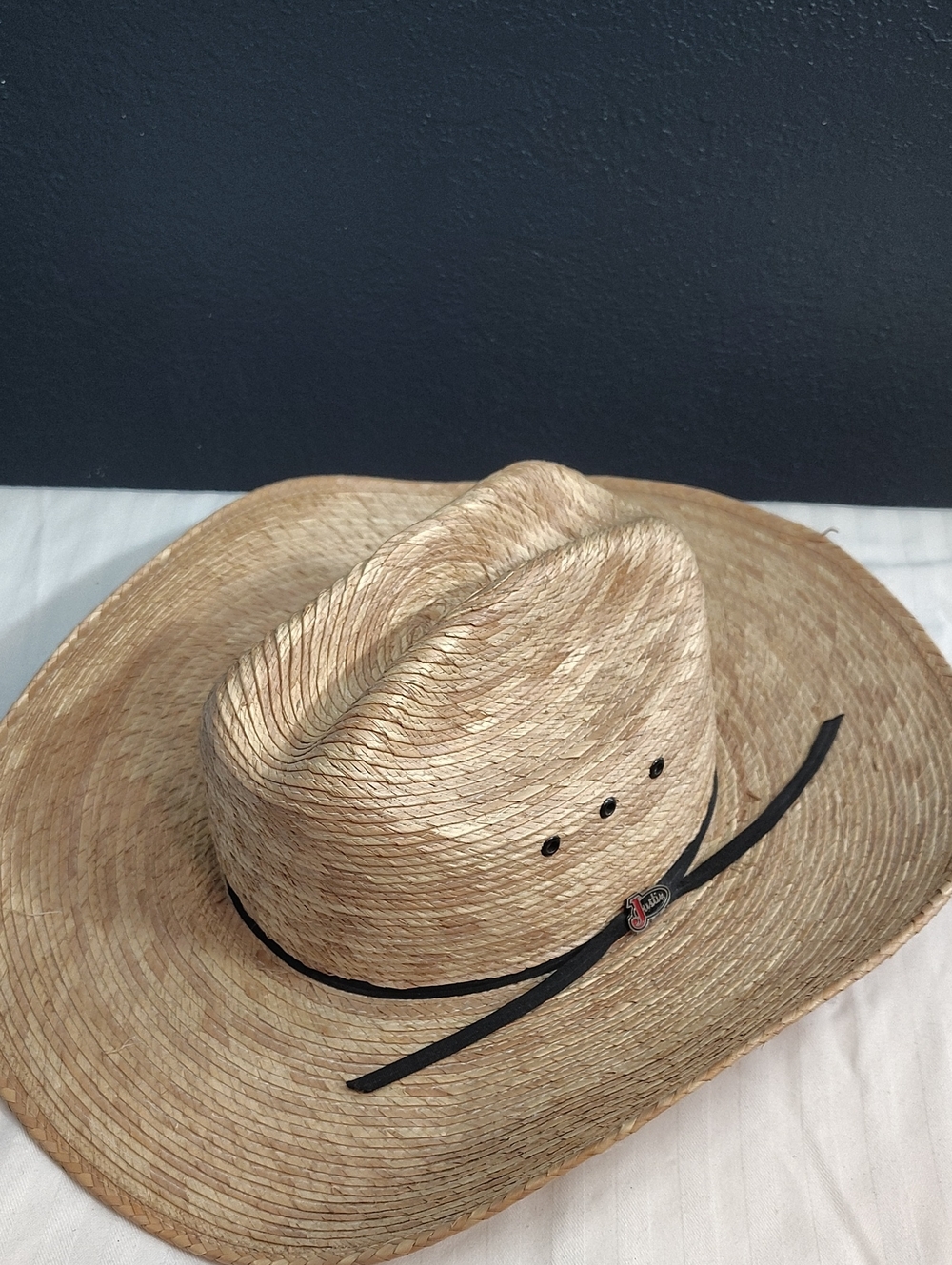 Men's Natural Straw Cowboy Hat with Black Band